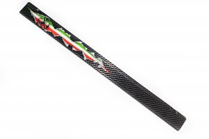 FIAT 500 Door Sills - Carbon Fiber - Italian Flag Exposed